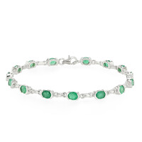 Bracelet en argent et Emeraude de Zambie