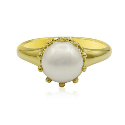 Bague en argent et Perle de culture d'eau douce (TPC)