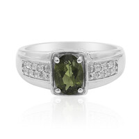 Bague en argent et Moldavite