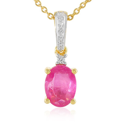 Collier en argent et Saphir rose de Madagascar