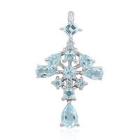 Pendentif en argent et Topaze bleu ciel