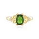 Bague en argent et Diopside de Russie