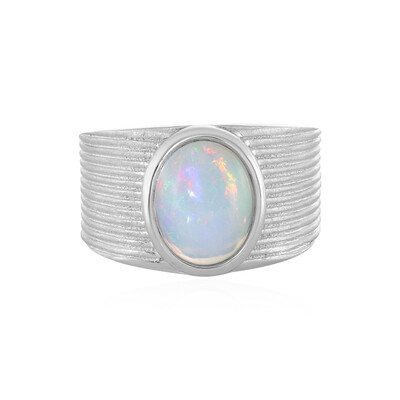 Bague en argent et Opale Welo (MONOSONO COLLECTION)