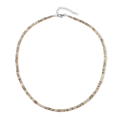 Collier en argent et Zircon cognac