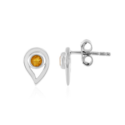 Boucles d'oreilles en argent et Citrine