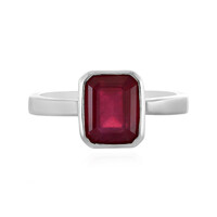 Bague en argent et Rubis de Madagascar