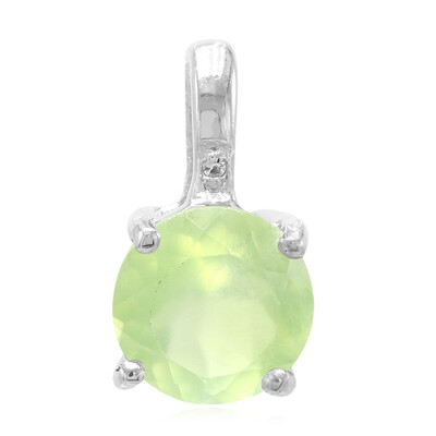 Pendentif en argent et Préhnite