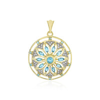 Pendentif en or et Topaze bleu ciel (Adela Gold)
