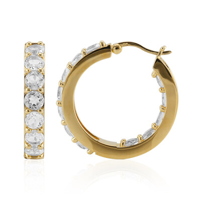 Boucles d'oreilles en argent et Topaze blanche
