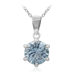 Collier en argent et Topaze bleu ciel