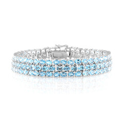 Bracelet en argent et Topaze bleu Suisse