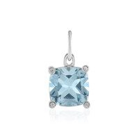 Pendentif en argent et Topaze bleu ciel