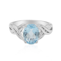 Bague en argent et Topaze bleu ciel