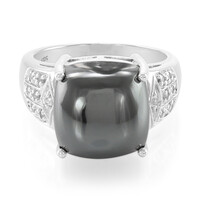 Bague en argent et Hématite noire