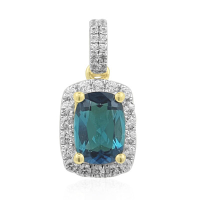 Pendentif en or et Indicolite du Brésil
