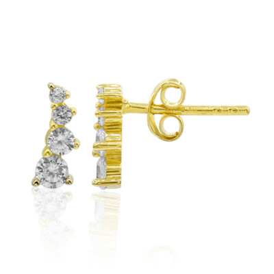 Boucles d'oreilles en argent et Topaze blanche