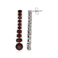 Boucles d'oreilles en argent et Grenat du Mozambique