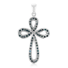 Pendentif en argent et Diamant fantaisie