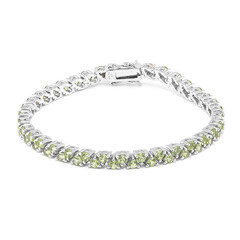 Bracelet en argent et Péridot de Birmanie
