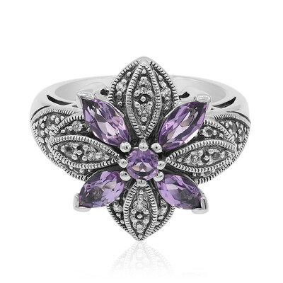 Bague en argent et Améthyste