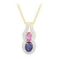 Collier en argent et Saphir bleu de Madagascar