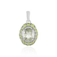 Pendentif en argent et Améthyste verte