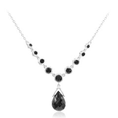 Collier en argent et Spinelle noir