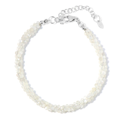 Bracelet en argent et Pierre de Lune blanche