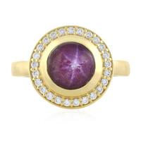 Bague en argent et Rubis étoilé de Channapatna