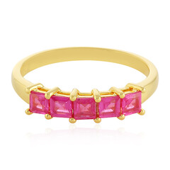 Bague en argent et Saphir rose de Madagascar