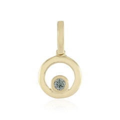 Pendentif en or et Diamant SI2 Bleu ciel