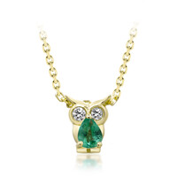 Collier en or et Emeraude de Zambie AAA (CIRARI)