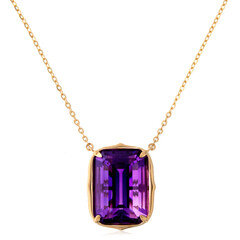 Collier en or et Améthyste de Zambie (de Melo)