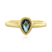 Bague en argent et Topaze bleu de Londres