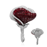 Broche en or et Rubis de Birmanie (Estée Collection)