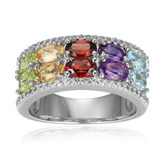 Bague en argent et Grenat du Mozambique