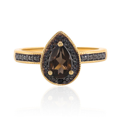 Bague en argent et Quartz fumé