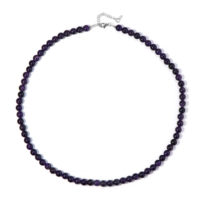 Collier en argent et Améthyste de Zambie