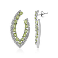 Boucles d'oreilles en argent et Péridot