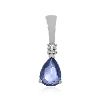 Pendentif en argent et Saphir bleu