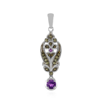 Pendentif en argent et Améthyste de Zambie