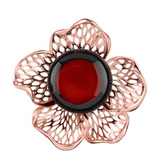 Pendentif en argent et Ambre cerise de la Baltique 