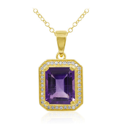 Collier en argent et Améthyste de Zambie