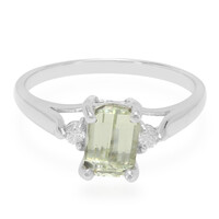 Bague en argent et Kunzite jaune canari