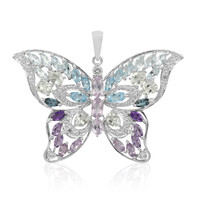 Pendentif en argent et Améthyste Rose de France