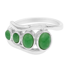 Bague en argent et Quartz vert