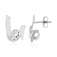Boucles d'oreilles en argent et Topaze blanche