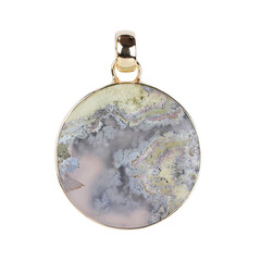 Pendentif en argent et Agate mousse de Java