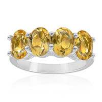 Bague en argent et Citrine