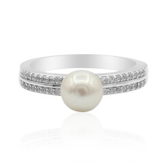 Bague en argent et Perle de culture d'eau douce